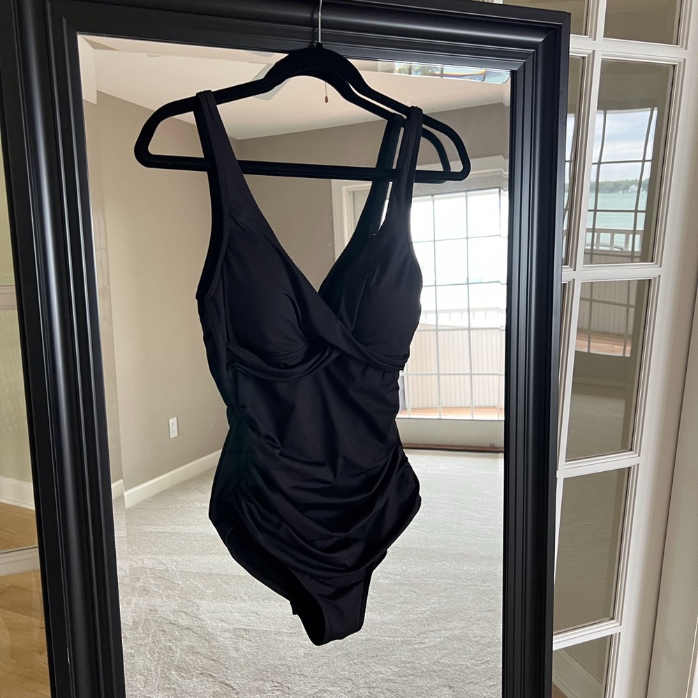 Sea Level Australia Black One-piece Bathing Suit with Adjustable Straps